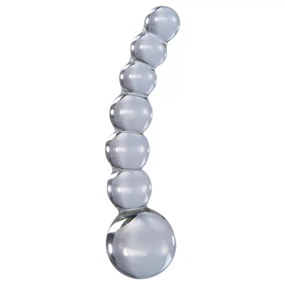 Icicles No. 66 - Curved, Bulbous Glass Dildo (Clear)
