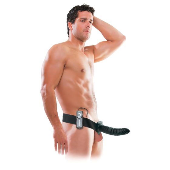 Fetish Strap-On 8 - Hollow Vibrator, Black