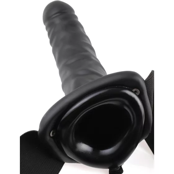 Fetish Strap-On 8 - Hollow Vibrator, Black