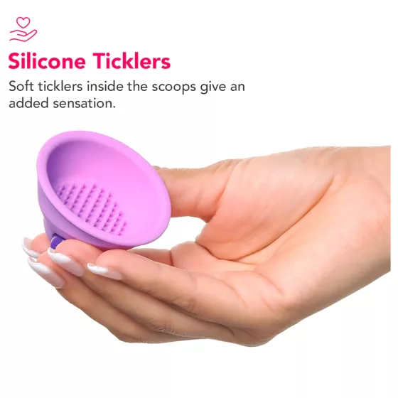 Fantasy For Her vibrating nipple suckers pair - purple
