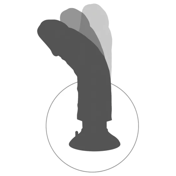 King Cock 9 - Flexible Suction Cup Vibrator (10.2) - Natural"