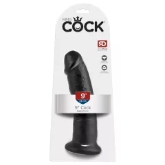 King Cock 9 - Suction Cup Dildo (Black)