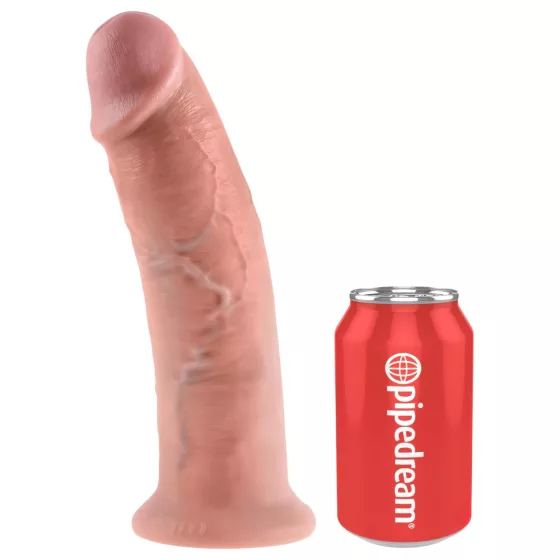 King Cock 10 - Large Suction Cup Dildo (25cm) - Natural 