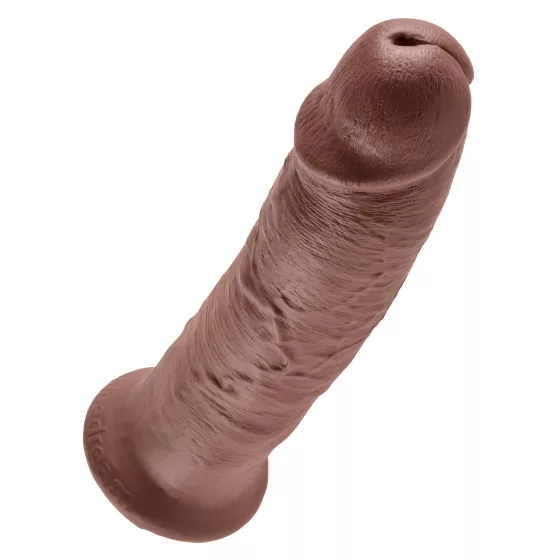 King Cock 10 Large Suction Cup Dildo (25cm) - Brown"