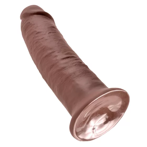 King Cock 10 Large Suction Cup Dildo (25cm) - Brown"