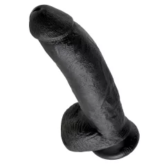   King Cock 9 - Large Suction Cup Dildo with Balls (23cm) - Black"