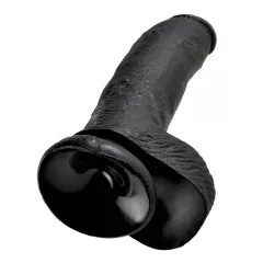   King Cock 9 - Large Suction Cup Dildo with Balls (23cm) - Black"