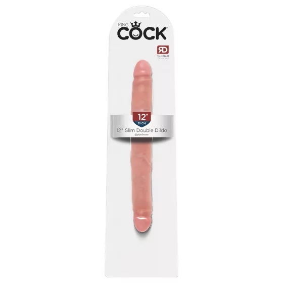 King Cock 12 Slim - Realistic Double Dildo (31cm) - Natural"