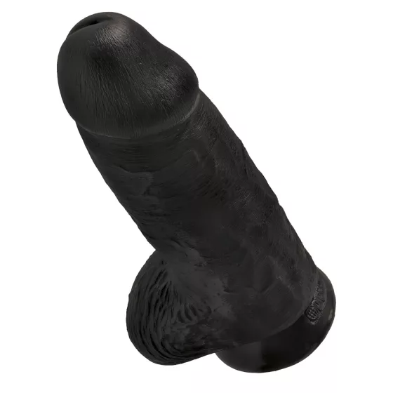 King Cock 9 Chubby - Suction Cup Dildo with Balls (23cm) - Black"