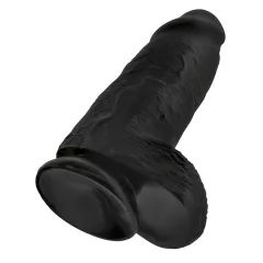   King Cock 9 Chubby - Suction Cup Dildo with Balls (23cm) - Black"
