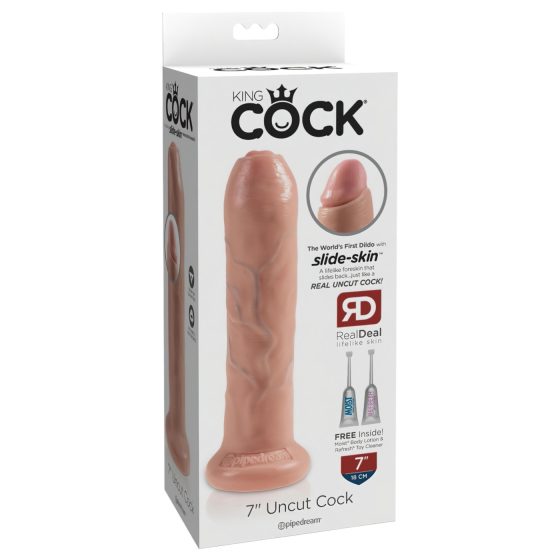 King Cock 7 - Realistic Dildo (18cm) - Natural"