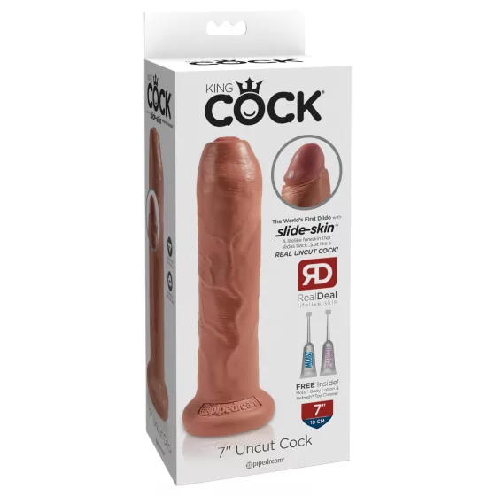 King Cock 7 - Lifelike Dildo (18cm) - Dark Natural"