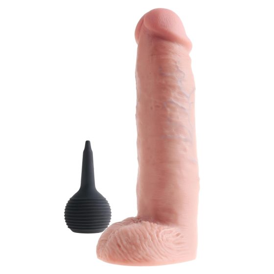 King Cock 10 Lifelike Squirting Dildo (25 cm) - Natural"