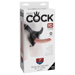 King Cock 7 Strap-On Dildo with Harness (Black)"