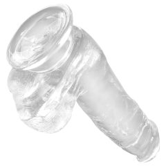   King Cock Clear 6 - Suction Cup Dildo with Balls (15cm)"