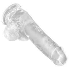   King Cock Clear 6 - Suction Cup Dildo with Balls (15cm)"