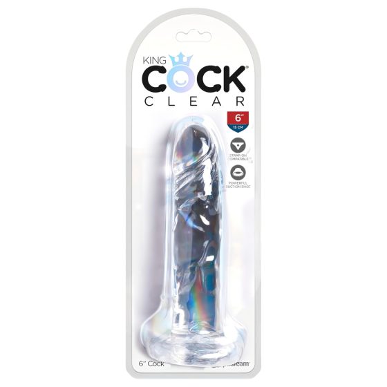King Cock Clear 6 - Suction Cup Dildo (15cm)"