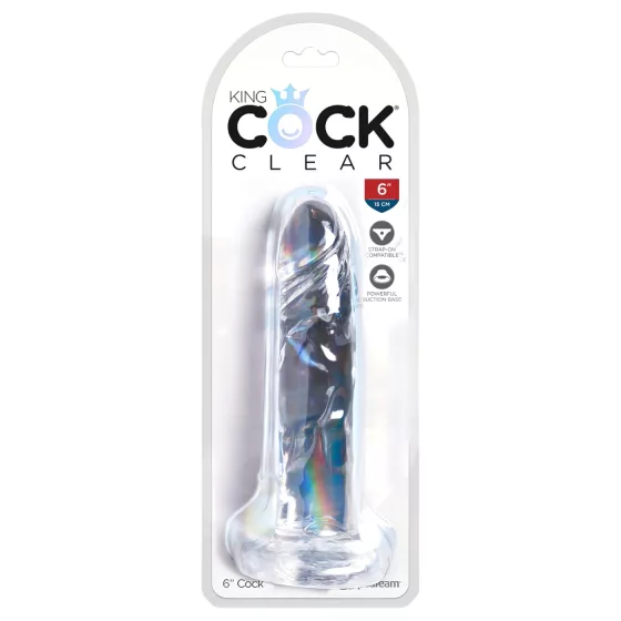 King Cock Clear 6 - Suction Cup Dildo (6 inches)