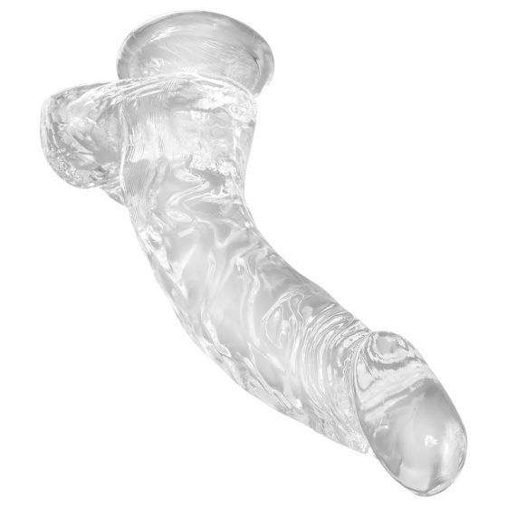 King Cock Clear 7.5 - Suction Cup Dildo with Balls (19cm)"