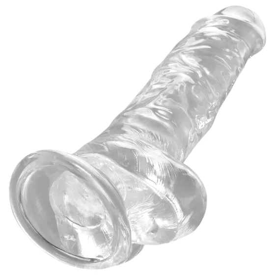 King Cock Clear 8 - Suction Cup Dildo with Balls (20cm)"