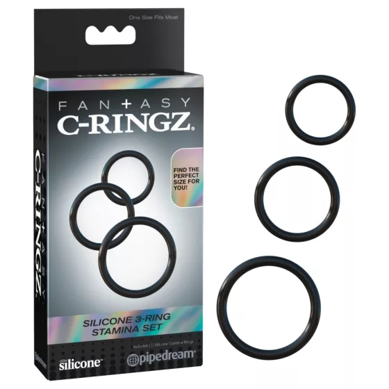 Fantasy C-Ringz - Trio Penis Ring (Black)