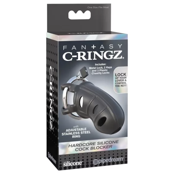 C-Ringz - Silicone Black Chastity Cage