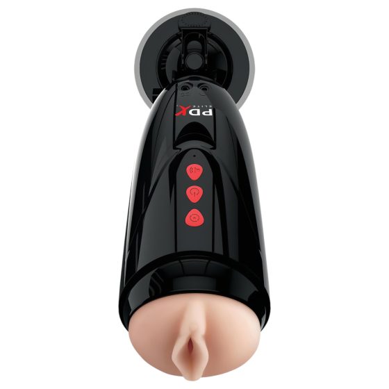 PDX Elite Dirty Talk - Vibrating Male Masturbator (Black)