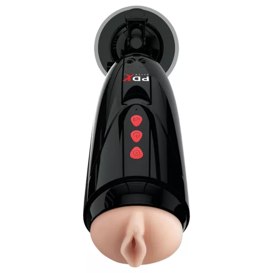 PDX Elite Dirty Talk - Vibrating Masturbator (Black)