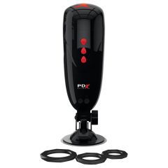 PDX Elite Dirty Talk - Vibrating Male Masturbator (Black)