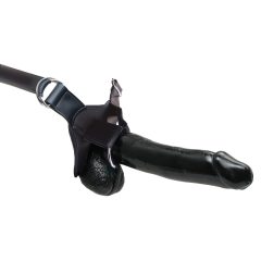 Fetish Strap-On 12 - Adjustable Hollow Dildo (Black)