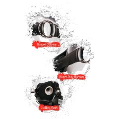 Fetish Strap-On 12 - Adjustable Hollow Dildo (Black)