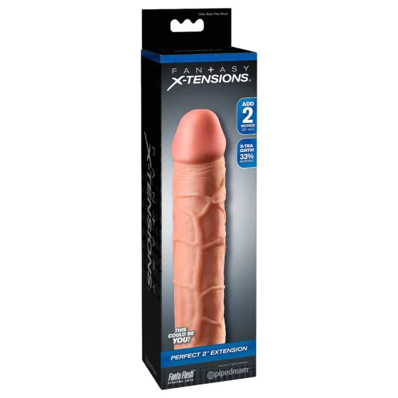 X-TENSION Perfect 2 - Realistic Penis Sleeve (8) - Natural"