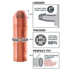   X-TENSION Mega 1 - Realistic Penis Sleeve (7) - Natural"