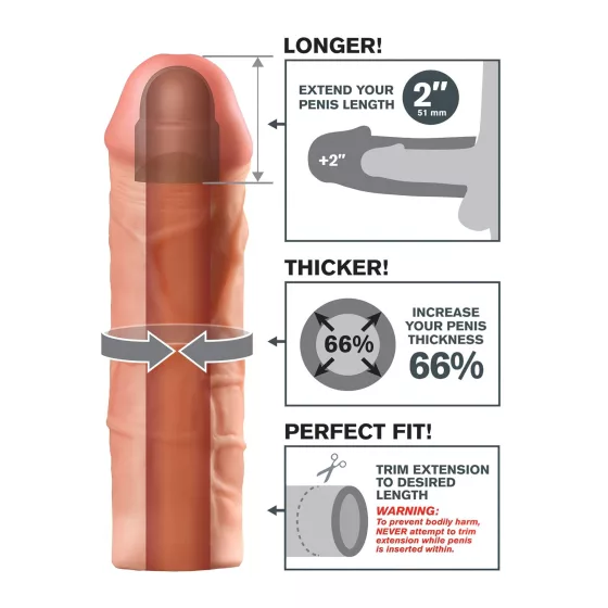X-TENSION Mega 2 - Realistic Sleeve Enhancer (8) - Natural"