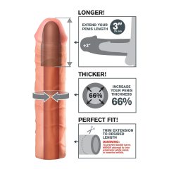   X-TENSION Mega 3 - Realistic Sleeve Enhancer (9) - Natural Tone"