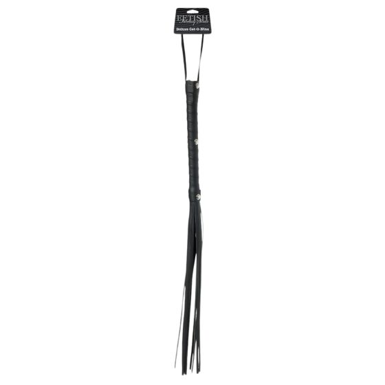 Fetish Fantasy Deluxe Cat-O-Nine Whip (65cm) - Black