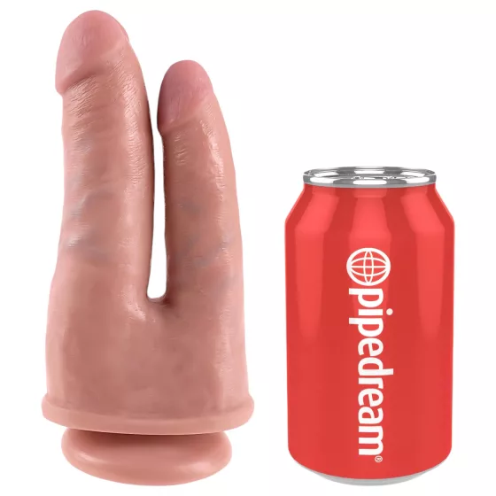 King Cock Double Delight - Realistic Dual Dildo (Natural)
