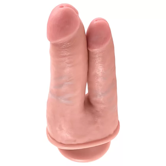 King Cock Double Delight - Realistic Dual Dildo (Natural)