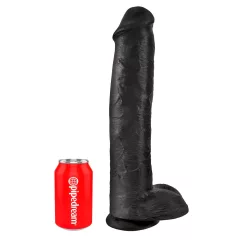   King Cock 15 - Suction Cup, Realistic Dildo (15) - Black"