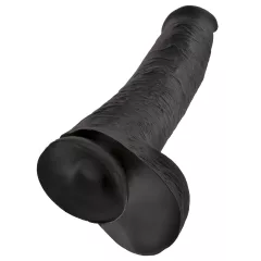 King Cock 15 - suction cup dildo with balls (38 cm, black)