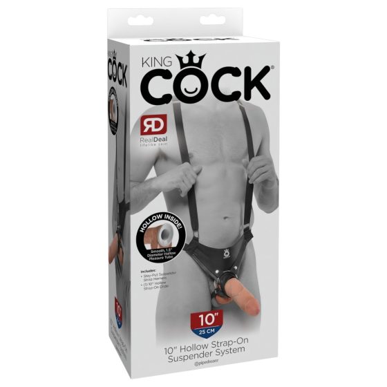 King Cock Strap-on 10 - Hollow Strap-on Dildo 25cm"