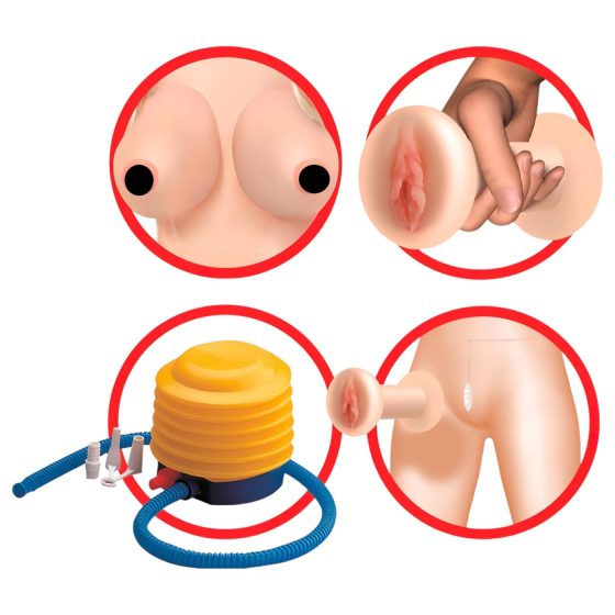Pipedream Hannah Harper - Life-Size Inflatable Doll with 3D Face
