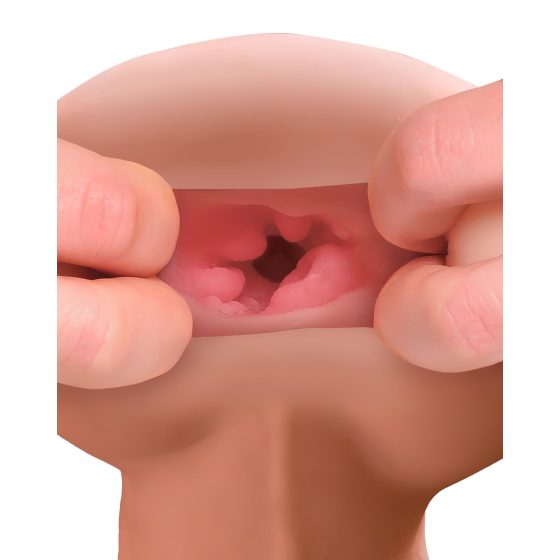 PDX Reach Around - 2-in-1 Pocket Pussy & Penis Sleeve (Natural)