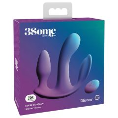   3Some Total Ecstasy - Cordless Triple Vibrator with Radio (Purple)