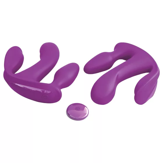 3Some Total Ecstasy - Cordless Triple Vibrator with Radio (Purple)