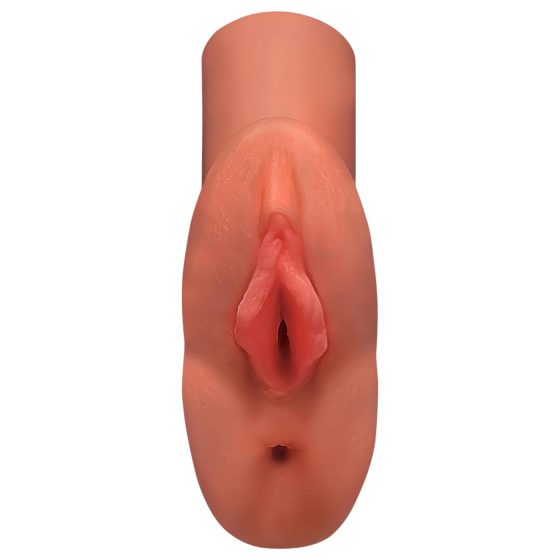 PDX Dual Stroker - 2-in-1 Realistic Masturbator (Dark Natural)