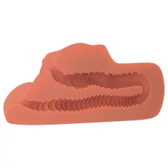   PDX Dual Stroker - 2-in-1 Realistic Masturbator (Dark Natural)