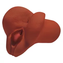   PDX Pick Your Pleasure - 2-in-1 realistic masturbator (brown)