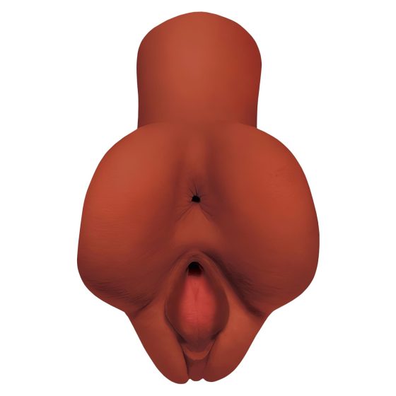 PDX Pick Your Pleasure - 2-in-1 Realistic Masturbator (Brown)