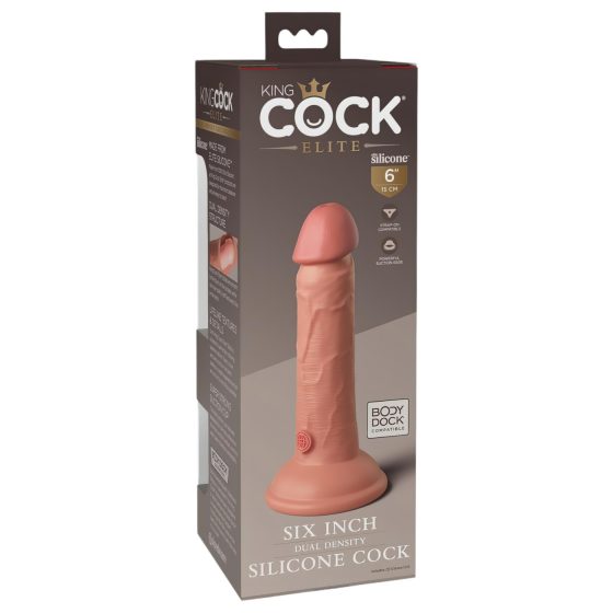 King Cock Elite 6 - Lifelike Suction Cup Dildo (Natural)"